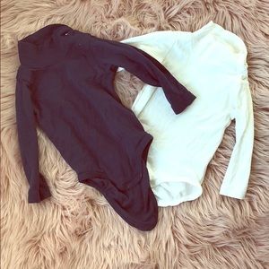 2 for 1 h&m turtlenecks with snap bottom